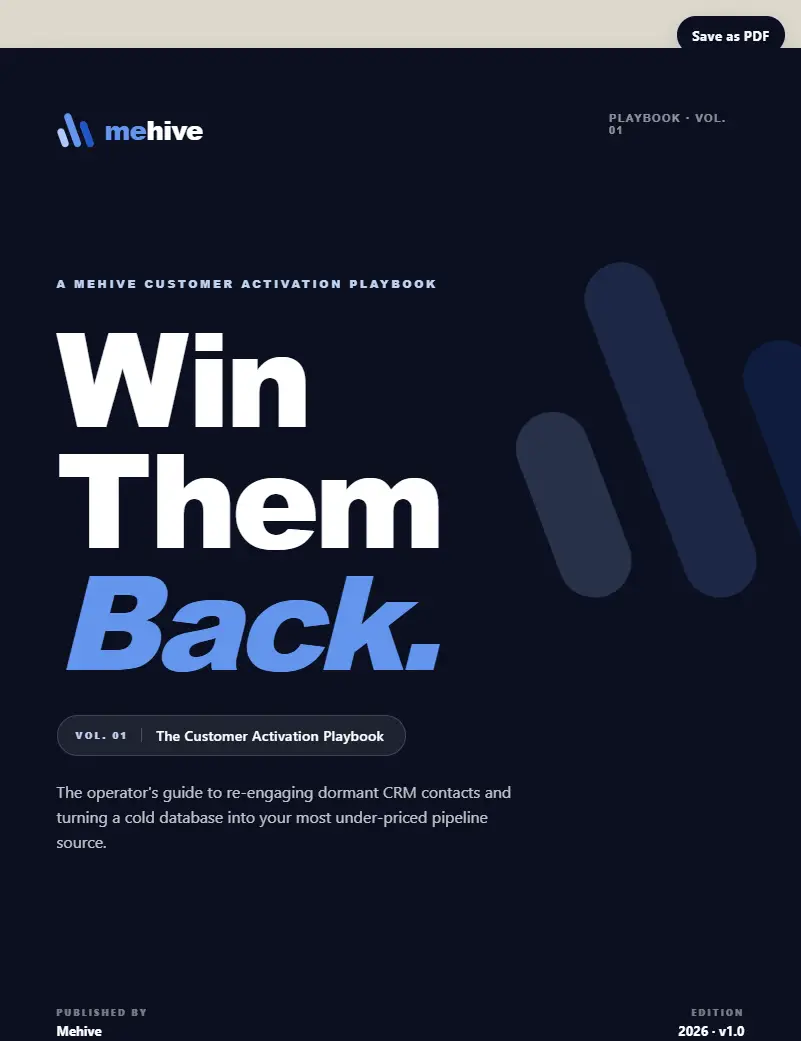 Win Them Back: The Customer Activation Playbook ebook cover